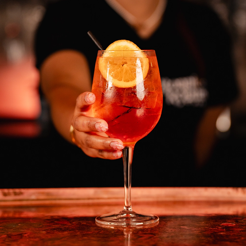 Aperol Spritz at Bonnie Rogues Swansea